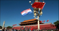 Horvát zászló lebeg Pekingben
