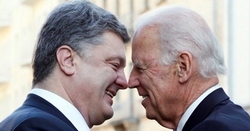 Az ukrán emberek éheznek, Biden és Porosenko nevetnek